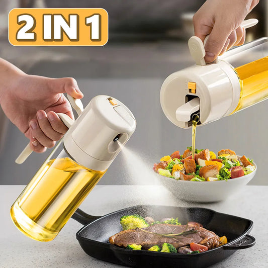 2- In -1 Oil Sprayer & Dispenser Bottle-BBQ Cooking, Baking, Olive Oil & Vinegar Mister.