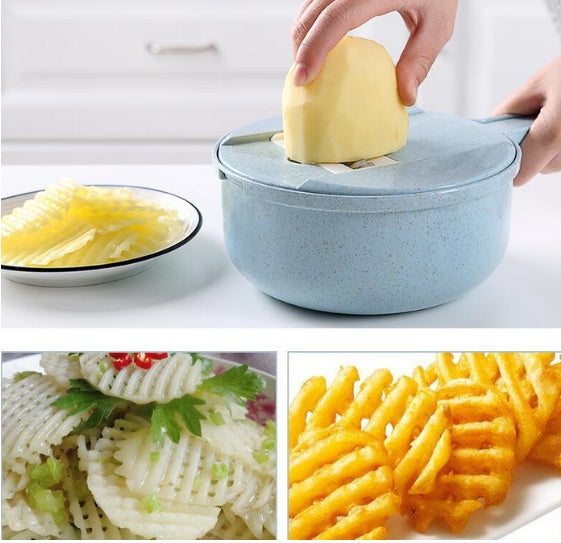 Premium Stainless Steel Mandoline Slicer Effortless Kitchen Cutting Tool With Strainer